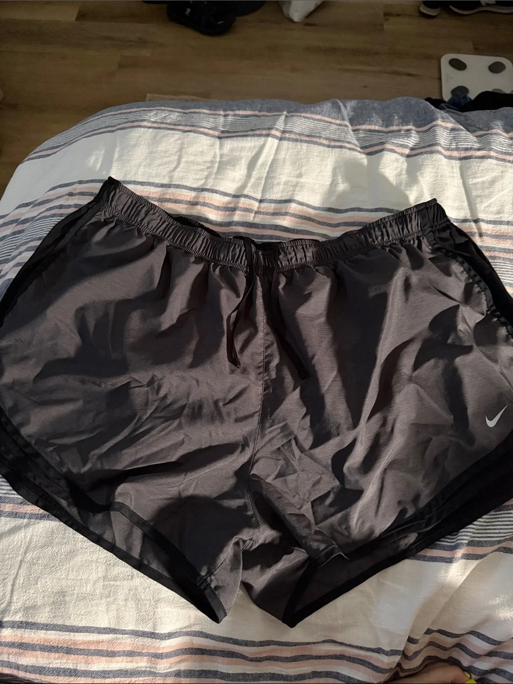 Nike Women's Black Athletic Shorts with Reflective Swoosh
